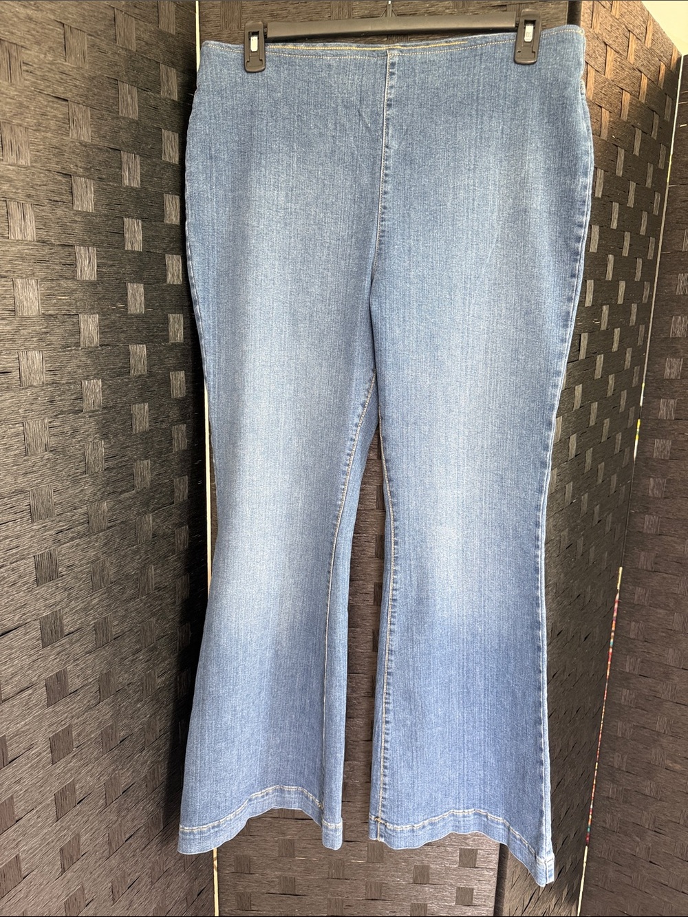 INC Women's Light Blue Denim Flare Jeans Size 18